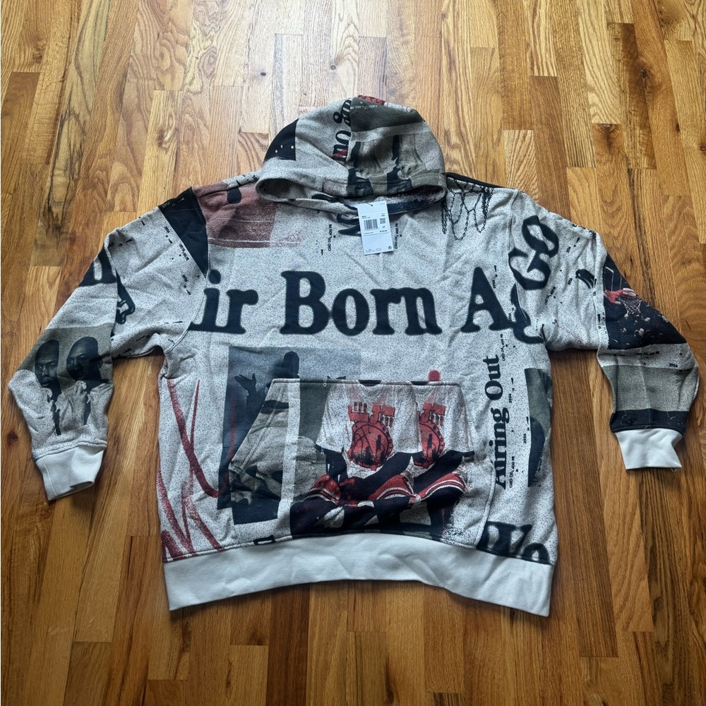 Jordan HERITAGE KNIT PULLOVER HOODIE MENS Allover print design FN6517-236